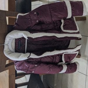 French Connection Maroon Puffer Jacket Size S